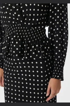 Neo Noir Nntamona Crepe Dot Blouse 167939 | Blusar & Skjortor