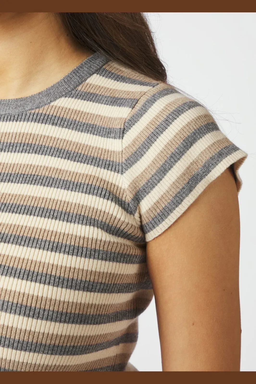 Neo Noir Nntirra Simple Stripe Knit Top 166630 | Sticka