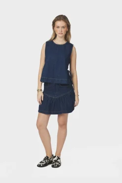 Neo Noir Nntripa Denim Frill Skirt 165971 | Set|Kjolar