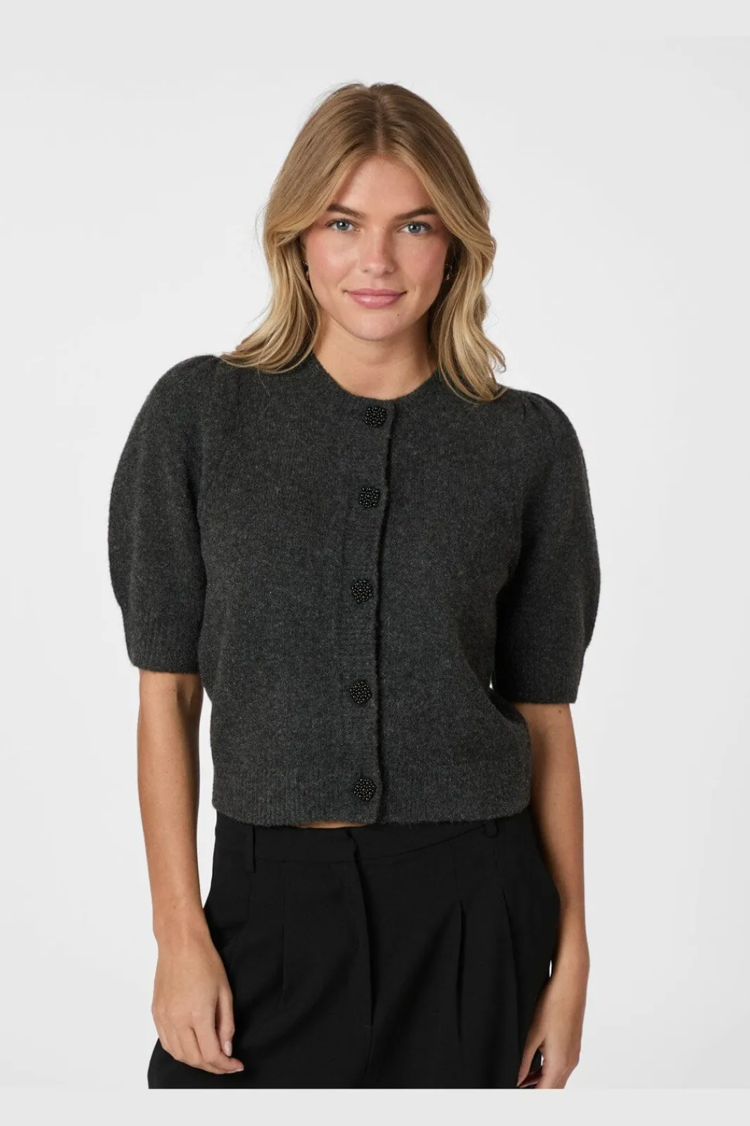 Neo Noir Nntrudy Deco Knit Cardigan 164514 | Amningsvänliga Kläder|Cardigans