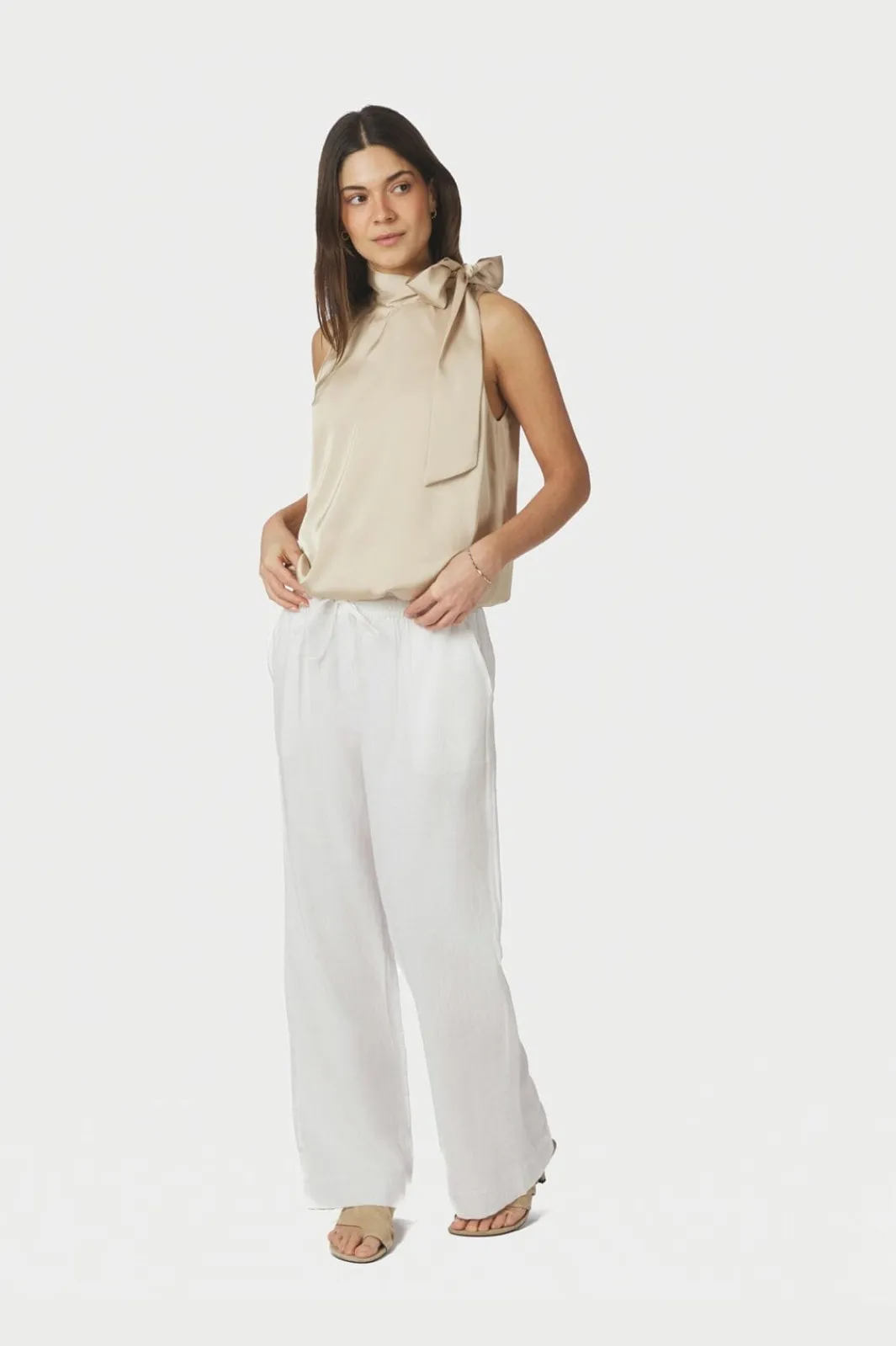 Neo Noir Nnveda Drapy Satin Top 166605 | T-Shirts & Toppar