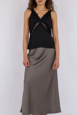 Neo Noir Nnvicky Heavy Sateen Skirt | Kjolar