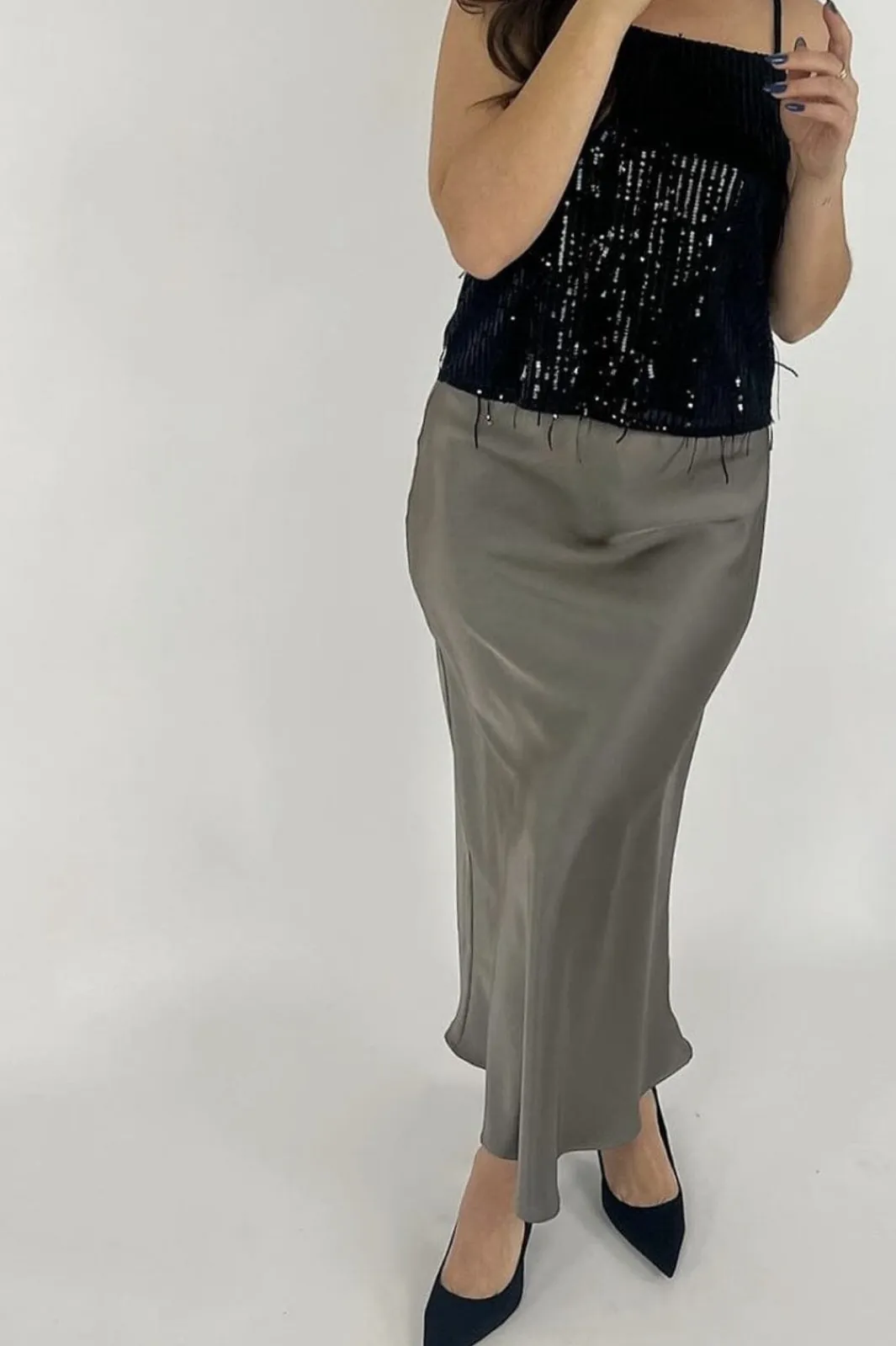Neo Noir Nnvicky Heavy Sateen Skirt | Kjolar