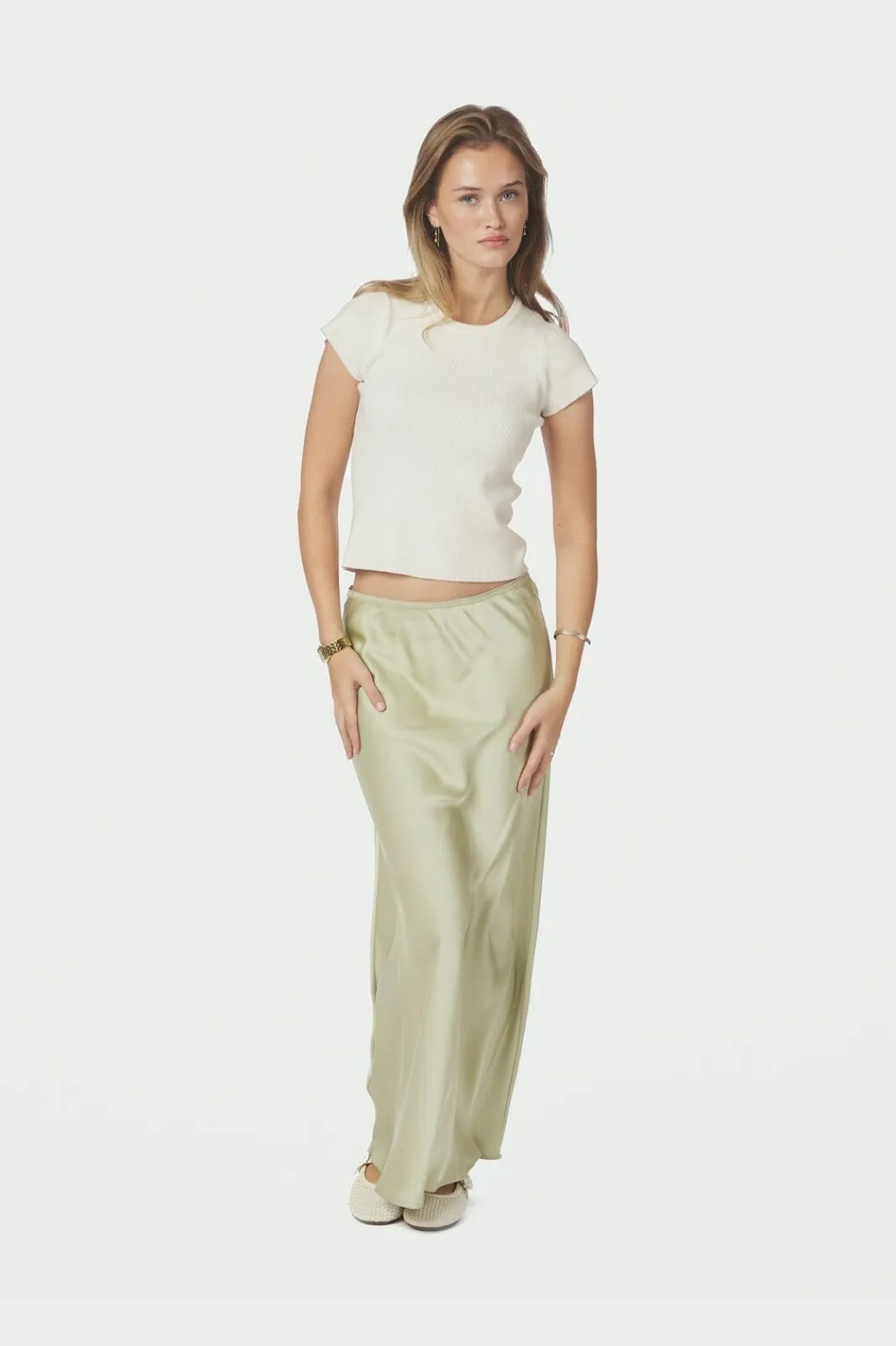 Neo Noir Nnvicky Heavy Sateen Skirt 159588 | Kjolar