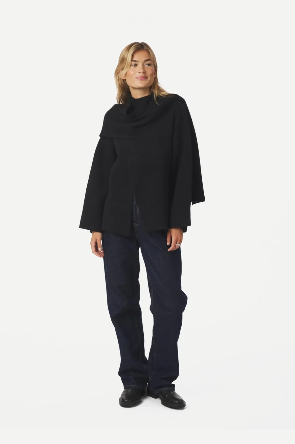 Nnwals Knit Scarf Blouse 166203