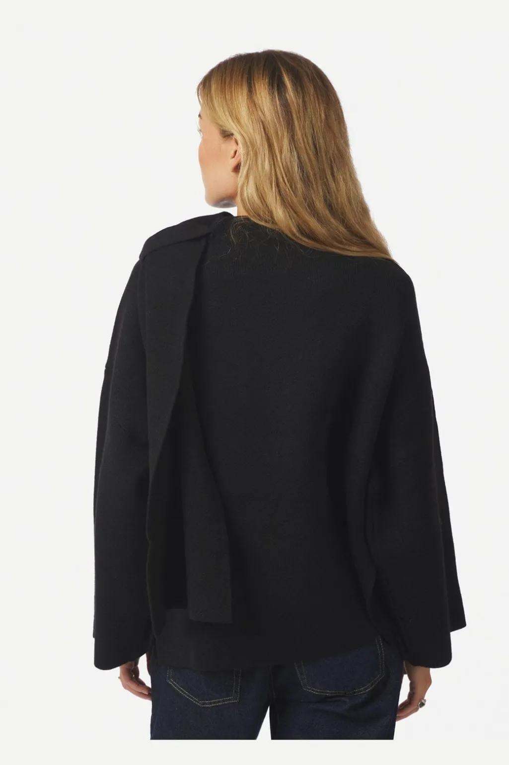 Nnwals Knit Scarf Blouse 166203