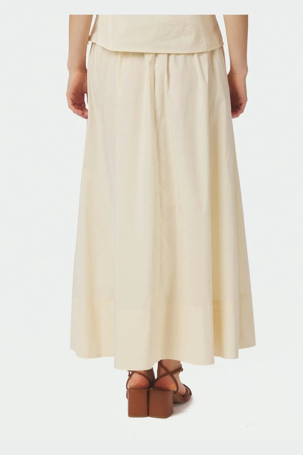 Nnyara Long Poplin Skirt 163076