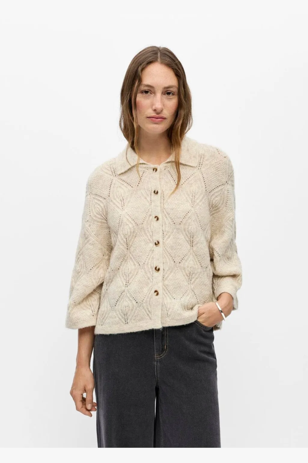 Objkaisa Flora 3/4 Lo Knit Cardigan