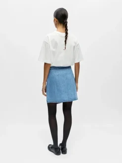 Object Objrosie Denim Short Wrap Skirt | Kjolar