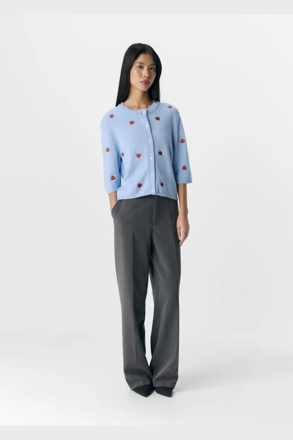 Objthess 3/4 Sleeve Cardigan