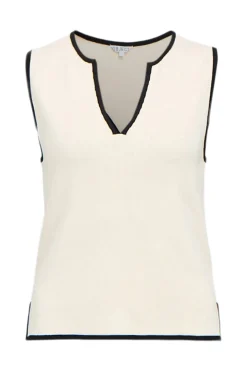 Objviva S/L Re V-Neck Knit Top
