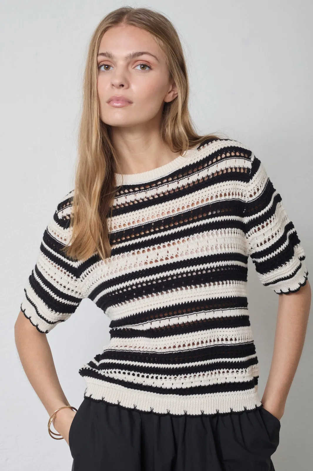 Co´Couture Odettecc tripe O-Knit 42018 | Sticka
