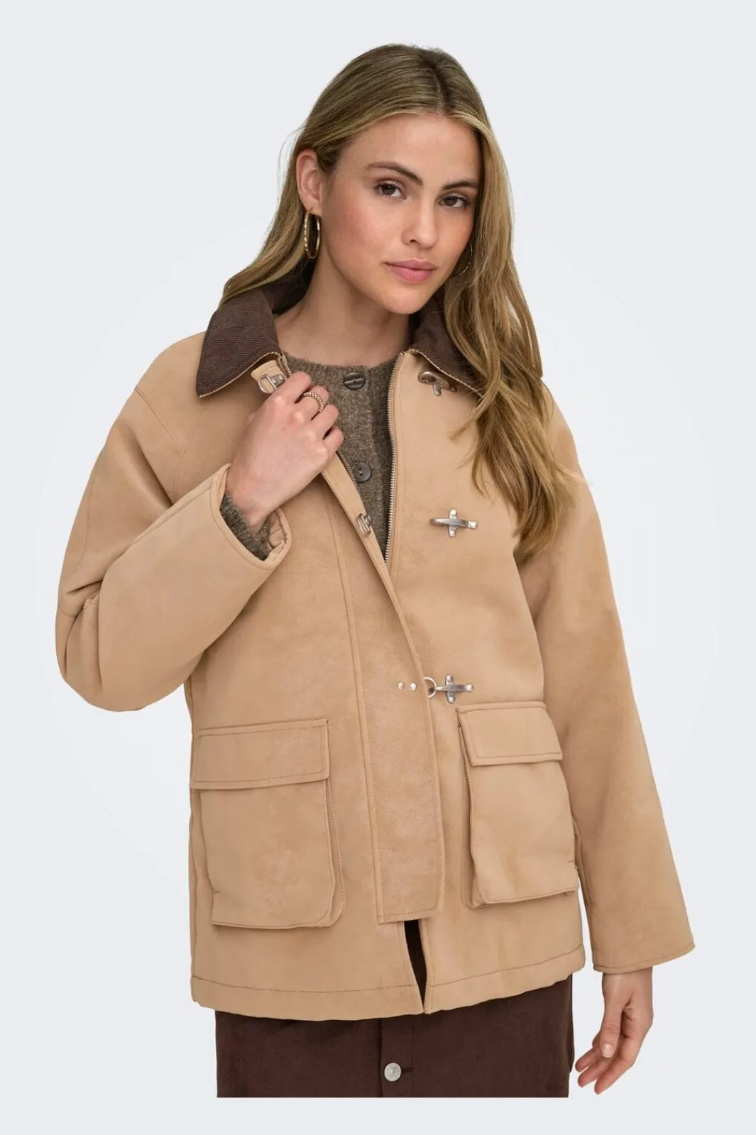 Only Onaggie Faux uede Contrat Jacket | Ytterkläder & Jackor