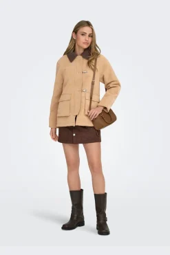 Only Onaggie Faux uede Contrat Jacket | Ytterkläder & Jackor