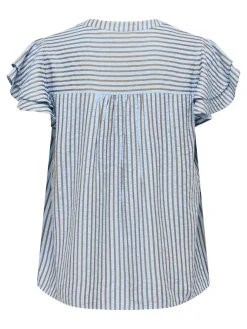 Onlbari Sl Frill V-Neck Top