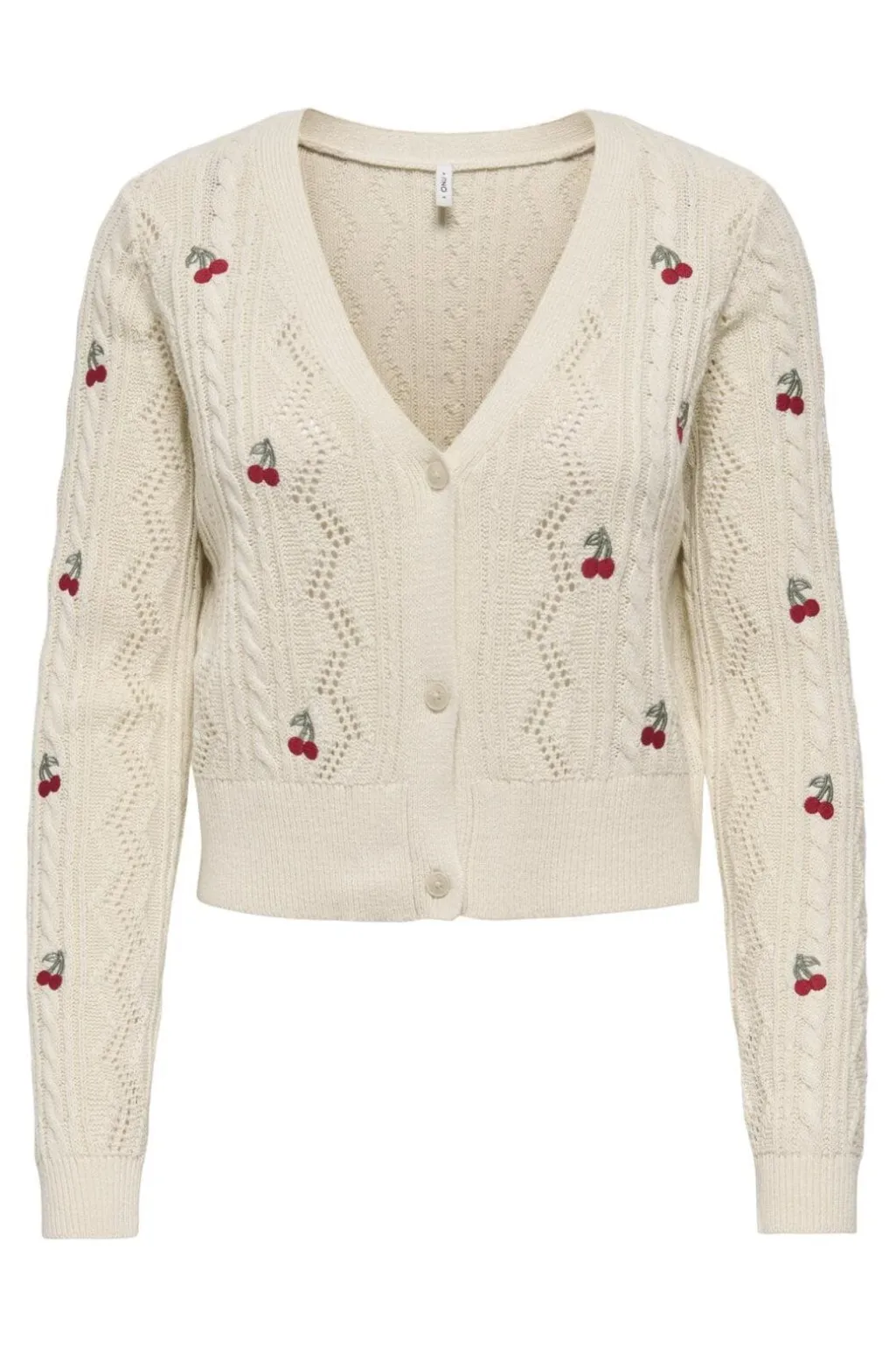 Onlbirtie Ls Emb V-Neck Cardigan Knt