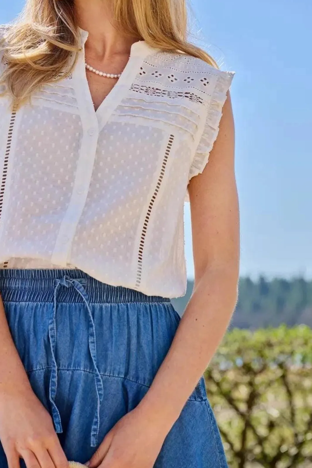 Only Oneveyn V-Neck Top Ox | T-Shirts & Toppar