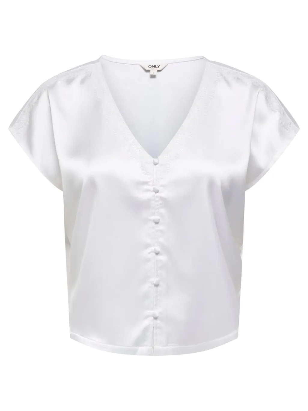 Onlfaraya S/L Button Lace Satin Top