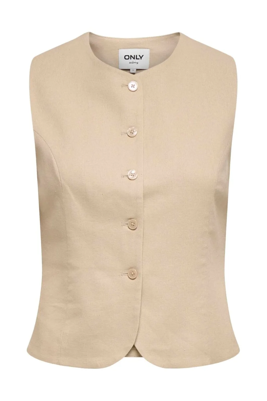 Onlgoa S/L Linen Bl Waistcoat Cc Tlr
