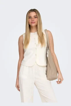 Only Onlgoa S/L Linen Bl Waistcoat Cc Tlr | Västar