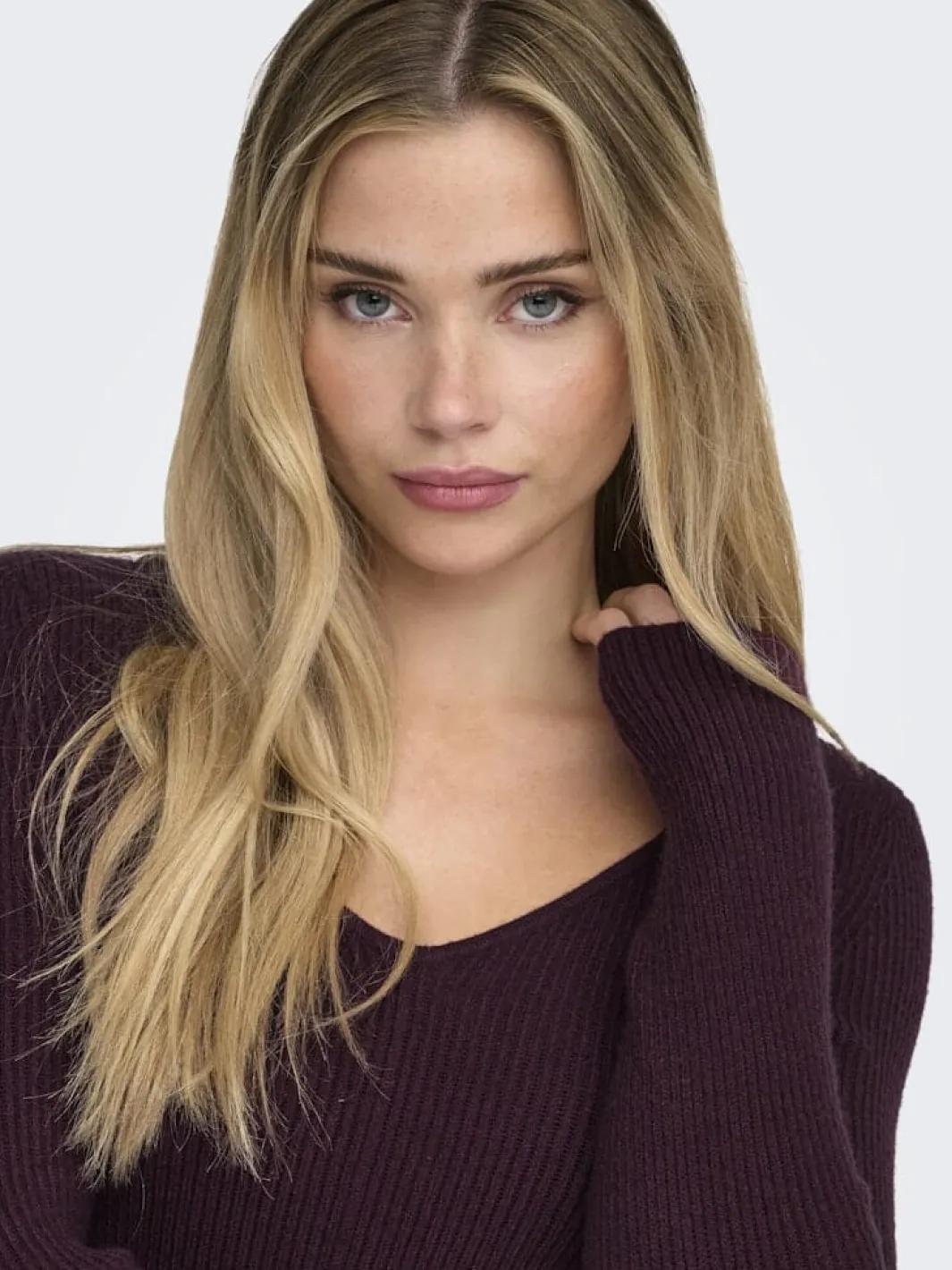 Only Onibi ife V-Neck Rib Pepu Cc Knt | Sticka