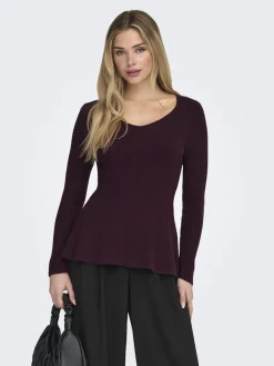 Only Onibi ife V-Neck Rib Pepu Cc Knt | Sticka