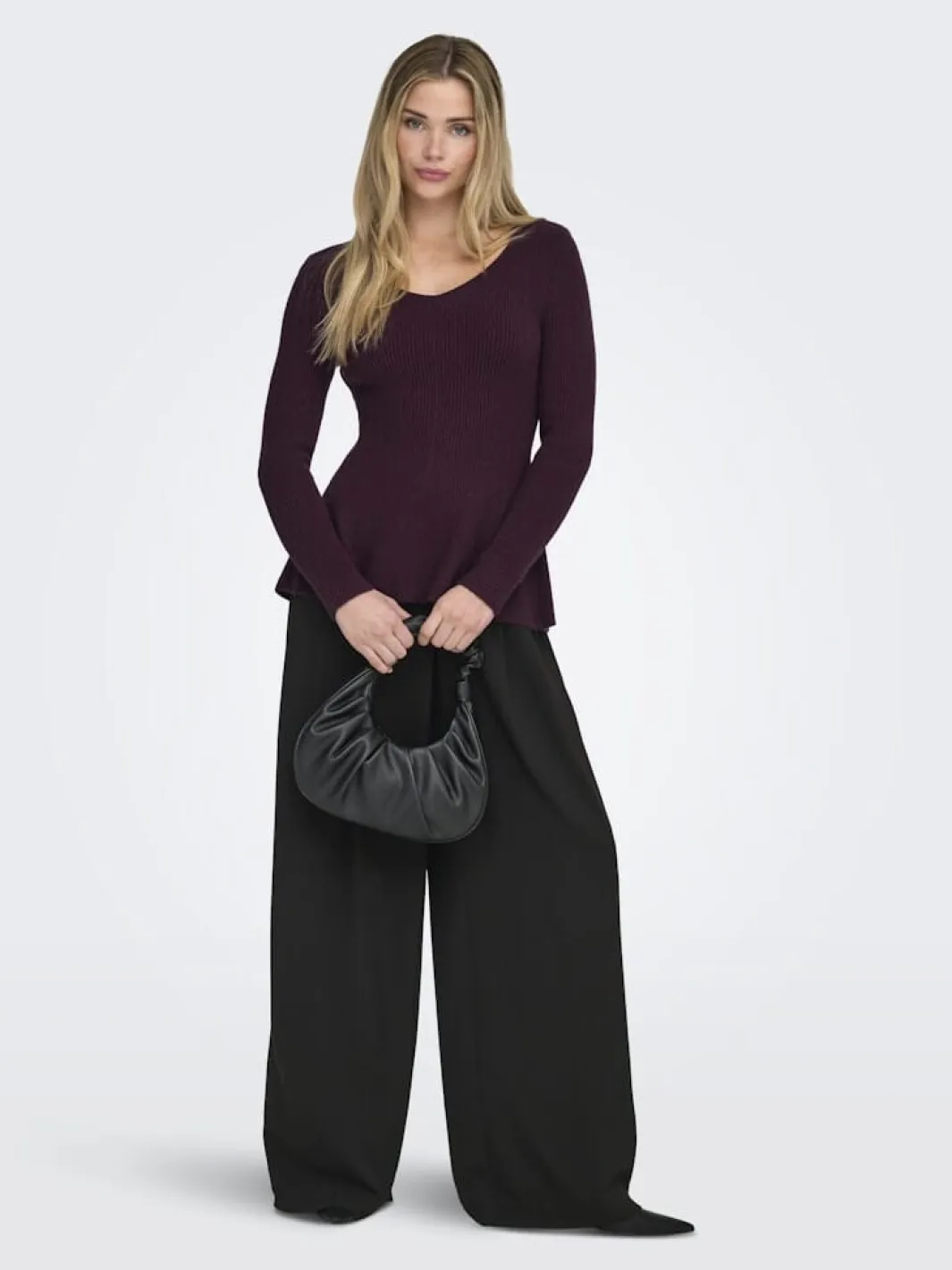 Only Onibi ife V-Neck Rib Pepu Cc Knt | Sticka