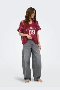 Onljules S/S V-Neck Lace Top
