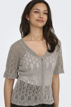 Only Onovey Gitter Button Top Knt | T-Shirts & Toppar