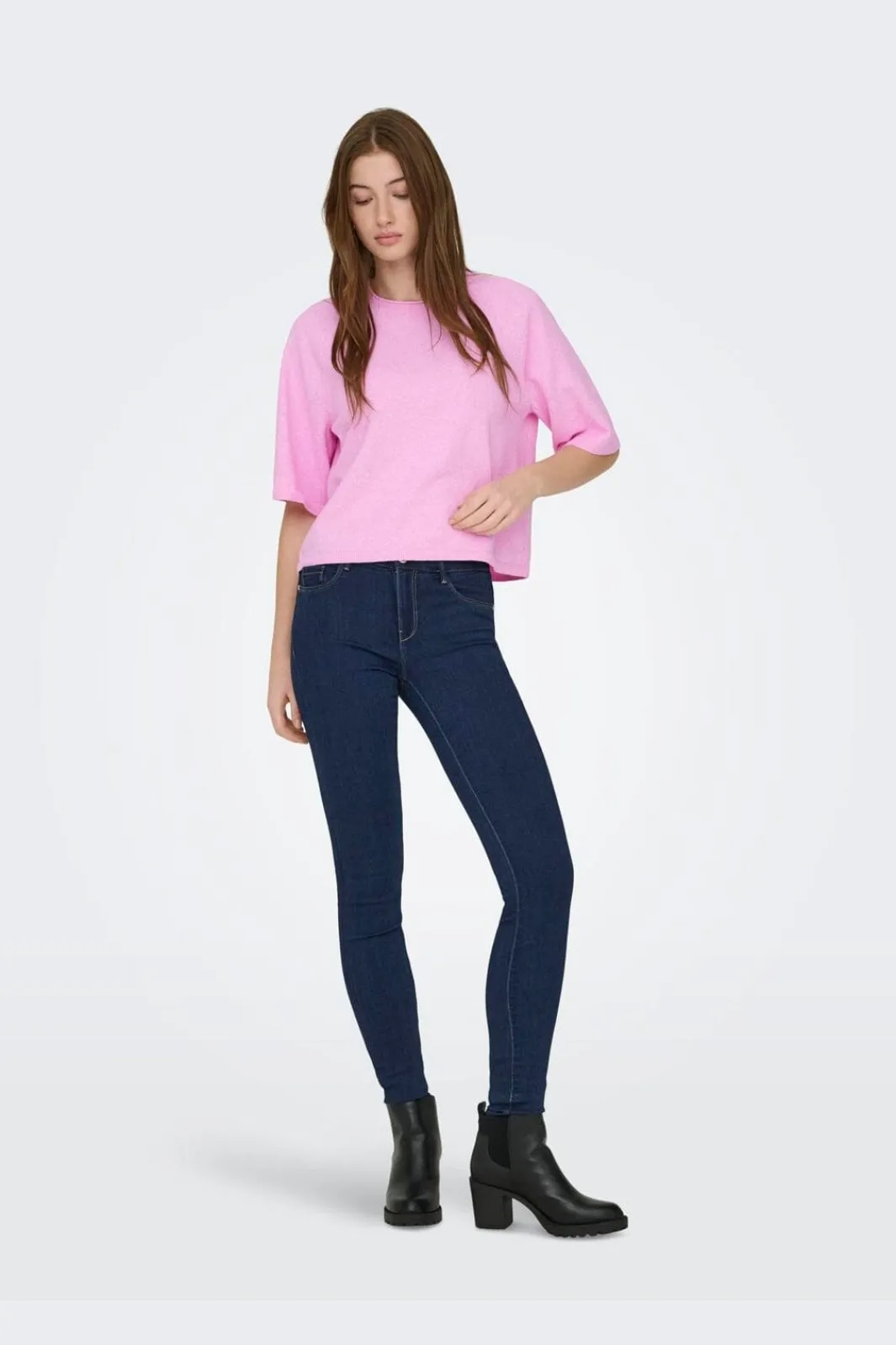 Only Onoya 2/4 O-Neck Knt | Sticka