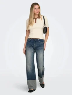 Onlmeddi Life Ss Contrast Polo Cc Knt