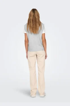 Only Oneody Ebroidery O-Neck Knt | Västar