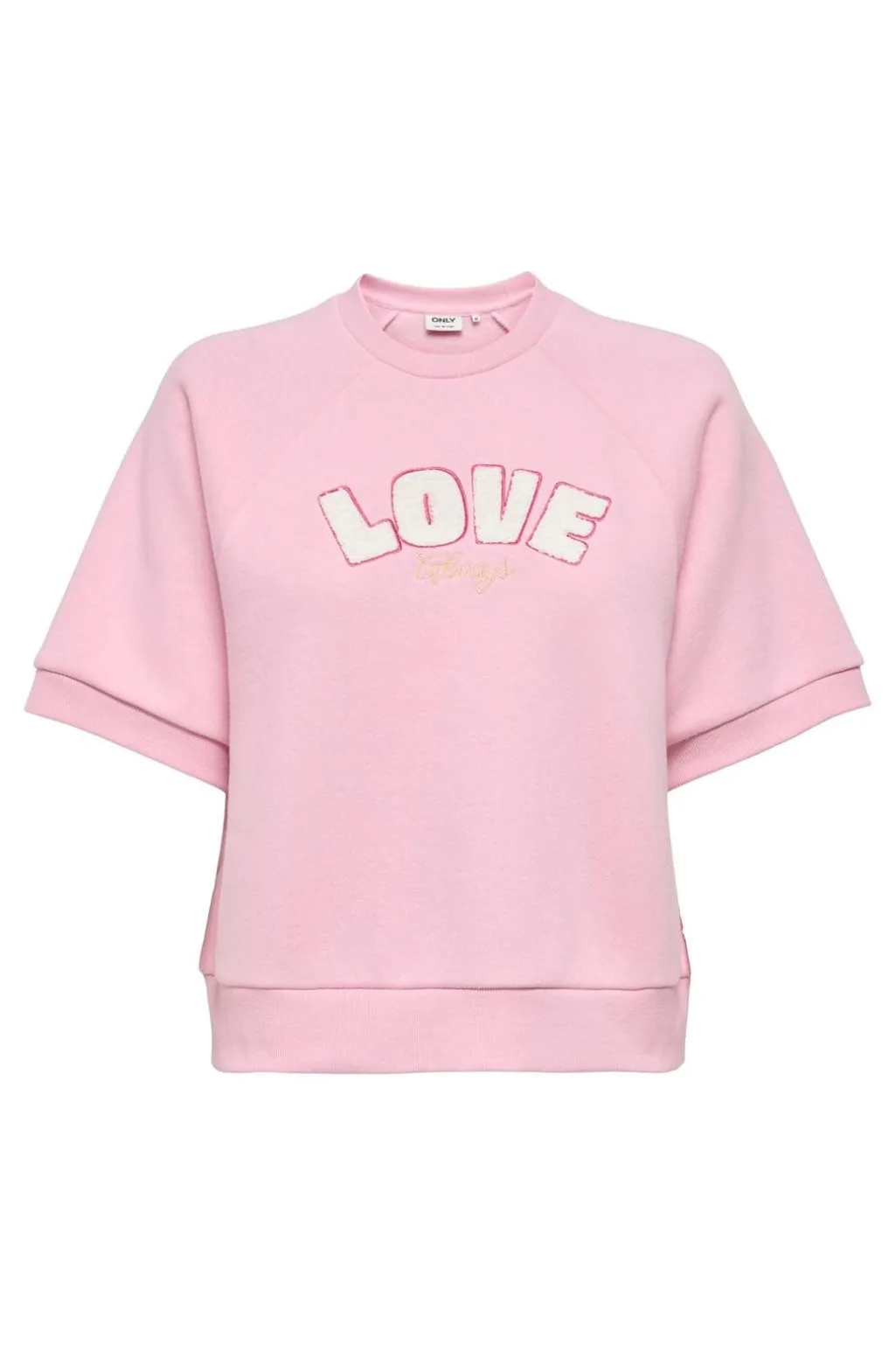 Onlsina S/S O-Neck Terry Emb Swt