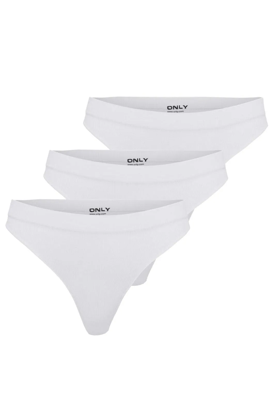 Only Onlvicky Rib S-Les Thong 3-Pack Acc | Nattkläder & Underkläder