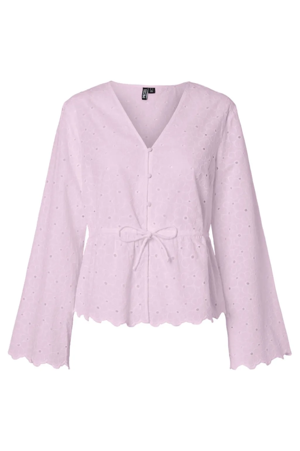 Pcarmorine Ls Embroderi Top