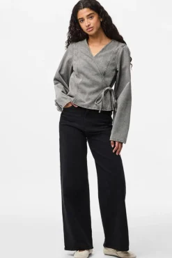 Pieces Pcfenna Deni Wrap hirt Fy | Blusar & Skjortor
