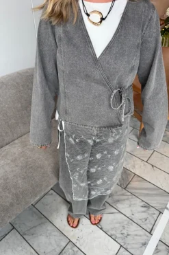 Pieces Pcfenna Deni Wrap hirt Fy | Blusar & Skjortor