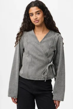 Pieces Pcfenna Deni Wrap hirt Fy | Blusar & Skjortor