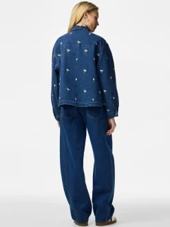 Pcflora Ls Denim Emb Shirt