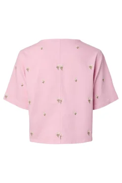 Pcflora Ss Wrap Emb Shirt
