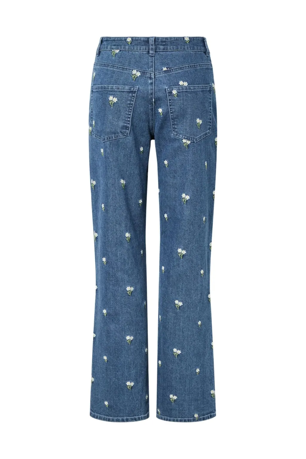 Pcflora Straight Emb Jeans
