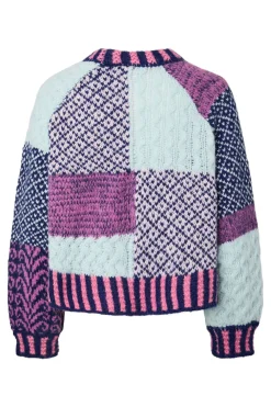 Pcfusion Ls O-Neck Colorblock Knit