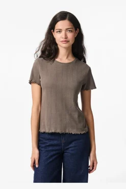 Pieces Pcarie Ss O-Neck Poin Top | T-Shirts & Toppar