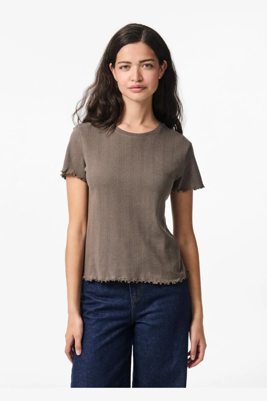 Pieces Pcarie Ss O-Neck Poin Top | T-Shirts & Toppar