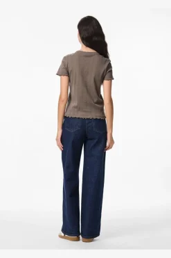 Pieces Pcarie Ss O-Neck Poin Top | T-Shirts & Toppar
