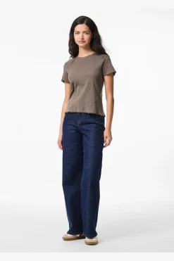 Pieces Pcarie Ss O-Neck Poin Top | T-Shirts & Toppar