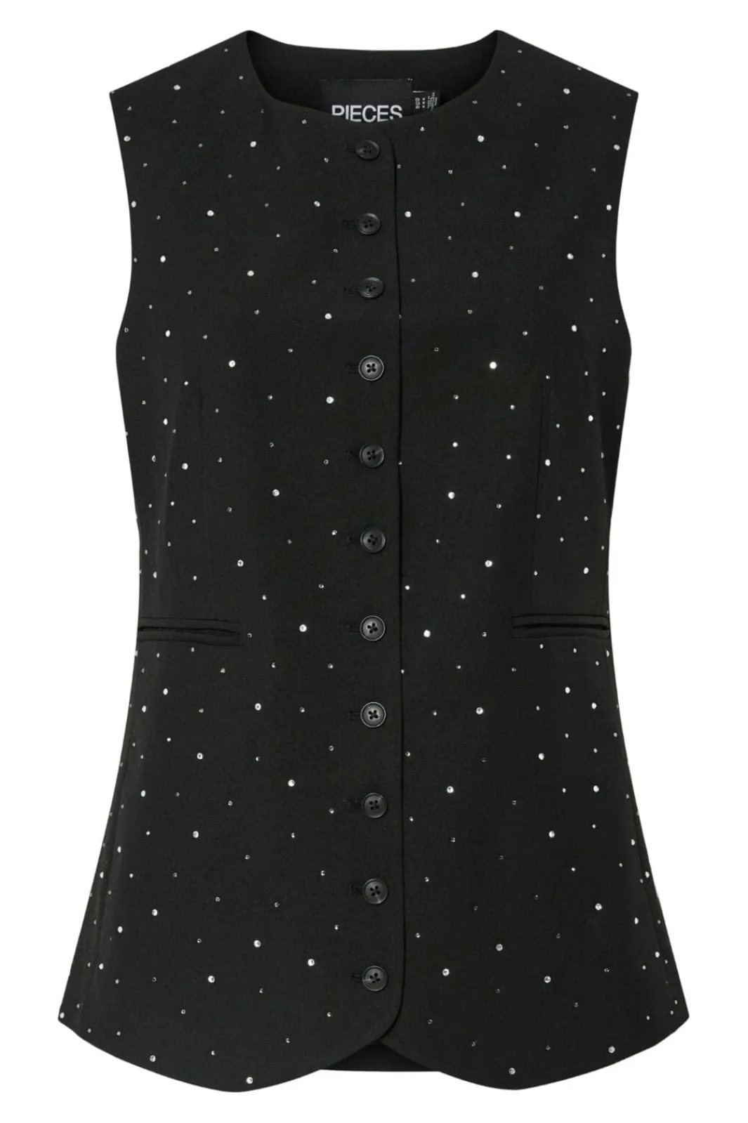 Pieces Pcichee Rhinetone Waitcoat | Västar