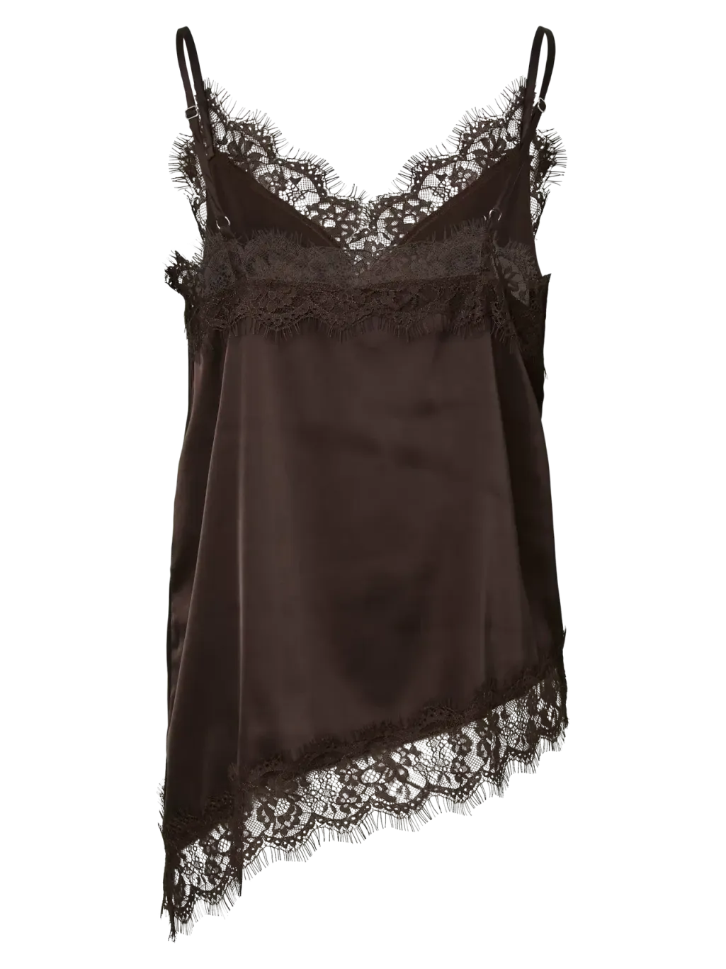 Pcnomi Strap Satin Lace Top