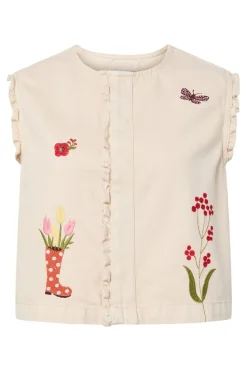 Pcpalma Sl Frill Denim Top