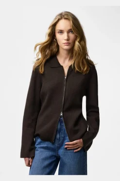 Pcraja Ls Zip Knit Cardigan